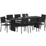  Vrtni set za objed 9 kom. Crna poliratan 240 x 90 x 75 cm | shoptok.hr