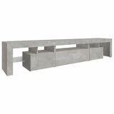 TV ormarić s LED svjetlima siva boja betona 215x36,5x40 cm | Eponuda.ba