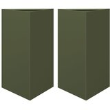  Vrtna sadilice 2kom maslinastozelena 50x43x75 cm čelična | shoptok.hr