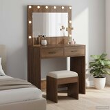  Toaletni stol Smeđi hrast 78,5 x 41 x 135 cm Konstruirano drvo | shoptok.hr