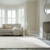 Flair Rugs Bijeli ručno rađen tepih od mješavine vune 140x200 cm Sculptured Blocks – | shoptok.hr