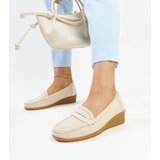 Gemre Light beige suede wedge loafers Sakena | shoptok.hr
