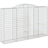  Obokana gabionska košara 3 kosi 300x50x180/200cm cinkano železo | Shoptok.si