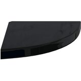  Plutajuća kutna polica visoki sjaj crna 35 x 35 x 3,8 cm MDF | shoptok.hr
