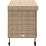  Vrtna kutija za pohranu s kotačima miješana bež 110x55x73 cm | shoptok.hr