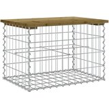  Vrtna klupa s gabionskim dizajnom 63 x 44 x 42 cm od borovine | Eponuda.com