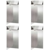  Ograda protiv puževa 4 pcs Srebrno 10 x 10 x 25 cm | shoptok.hr