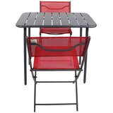 Gardenson SET ZA BALKON kovina, umetna masa, tekstil črna rdeča, črna Slike