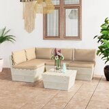 Garnitura iz palet 5-delna z blazinami smrekovina | Shoptok.si