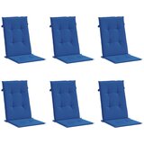  Jastuci za vrtne stolice 6 kom plavi 120 x 50 x 3 cm od tkanine | shoptok.hr