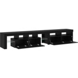 TV ormarići 2 kom s LED svjetlima Crni hrast Konstruirano drvo | shoptok.hr