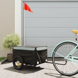 vidaXL Teretna prikolica za bicikl crno-siva 30 kg željezna Cijene