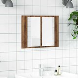  LED ormarić s ogledalom staro drvo 60x12x45cm konstruirano drvo | Eponuda.com