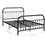  Okvir za krevet crni metalni 120 x 200 cm | shoptok.hr