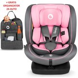 Lionelo Autosjedalica BASTIAAN i-Size roza + organizator, ISOFIX-360, 40–150 cm, (5903771705547) | shoptok.hr