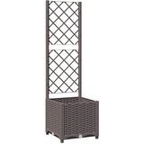  Vrtna sadilica s rešetkom smeđa 40 x 40 x 136 cm PP | Eponuda.ba