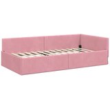  Kutni okvir kreveta Ružičasta 90 cm x 200 cm Baršun | shoptok.hr
