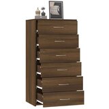  Komoda sa 6 ladica boja smeđeg hrasta 50 x 34 x 96 cm drvena | shoptok.hr