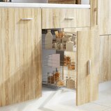  Kuhinjska izvlačna žičana košara s 3 razine srebrna 47x25x56 cm | shoptok.hr