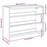  Stalak za cipele boja hrasta 80x25x62 cm konstruirano drvo | shoptok.hr