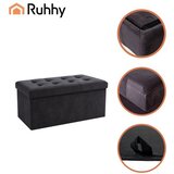 Ruhhy zložljiv tabure s shranjevanjem 110L – velvet pouf 76x38x38 cm, nosilnost 150 kg (XXL) | Shoptok.si