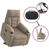 vidaXL Električni naslonjač na podizanje smeđesivi od mikrovlakana | shoptok.hr
