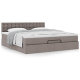 vidaXL Otomanski krevet s madracem smeđesivi 160x200cm od tkanine Cijene