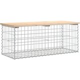  Vrtna klupa s gabionskim dizajnom 103x44x42 cm masivna borovina | Eponuda.com
