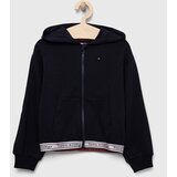 Tommy Hilfiger Otroški pulover mornarsko modra barva, s kapuco | Shoptok.si