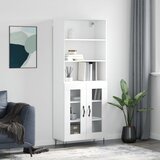 The Living Store Visoka omara bela 69,5x34x180 cm inženirski les - Visoka Omara, (21430833) Cene