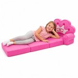 Lean Toys Otroški naslanjač 2v1 princeska roza | Shoptok.si