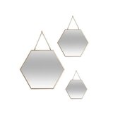 Atmosphera set 3 ogledala HEXAGON GOLD | Eponuda.ba