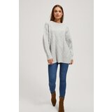 Marisse Light Gray Decorative Knit Sweater | Eponuda.ba