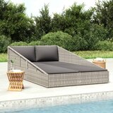 vidaXL Vrtna postelja siva 110x200 cm poli ratan | Shoptok.si