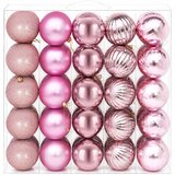  Set božićnih kuglica 50 kom. Ružičasta 8 cm Polistiren | shoptok.hr