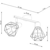  Stropna svetilka ARTEMIS 2 črna, (21348208) | Shoptok.si