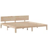vidaXL Krevet s regalom za knjige bez madraca 200 x 200 cm od borovine | shoptok.hr