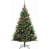 vidaXL Umjetno savitljivo božićno drvce 300 LED dioda Zelena 180 cm | shoptok.hr