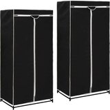 vidaXL garderobne omare 2 kosa 75x50x160 cm črne | Shoptok.si