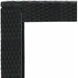  5-dijelni vrtni barski set od poliratana s jastucima crni Crna 100 x 60.5 x 110.5 cm | shoptok.hr