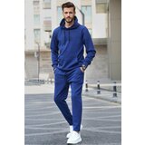 Madmext Sports Sweatsuit Set - Dark blue - Relaxed fit Cene