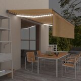 Tenda Automatska tenda s roletom i senzorom LED 5 x 3 m žuto-bijela Cijene