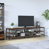 TV ormarić boja dimljenog hrasta 200x30x50 cm konstruirano | shoptok.hr