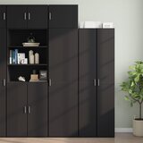 vidaXL Uski ormarić za pohranu crni 50x42,5x225 cm konstruirano drvo Cijene