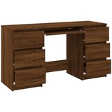  Pisalna miza rjavi hrast 140x50x77 cm konstruiran les, (20640581) | Shoptok.si