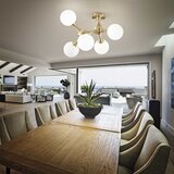 Ideal Lux plafonski luster nodi 5xE14/28W/230V 50x55 cm mesing/bela | Eponuda.com