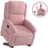  Naslonjač na podizanje ružičasti baršunasti | shoptok.hr