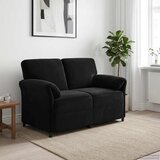SOFA za dvije osobe Crna 138 x 83 x 95 cm Baršun | shoptok.hr