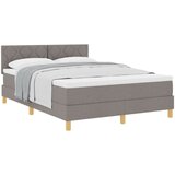 vidaXL Postelja s škripcem z vzmetnico Taupe 160x200 cm Tkanina, (22083984) | Shoptok.si