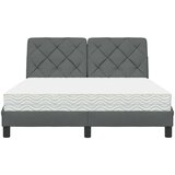 vidaXL Krevet s madracem svjetlosivi 140x200 cm tkanina | shoptok.hr
